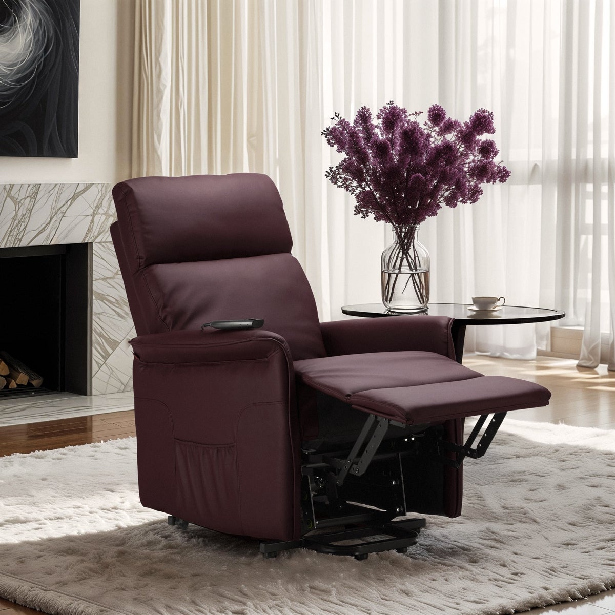 Fauteuil relax électrique avec releveur et roulettes arrière Amalia - 2