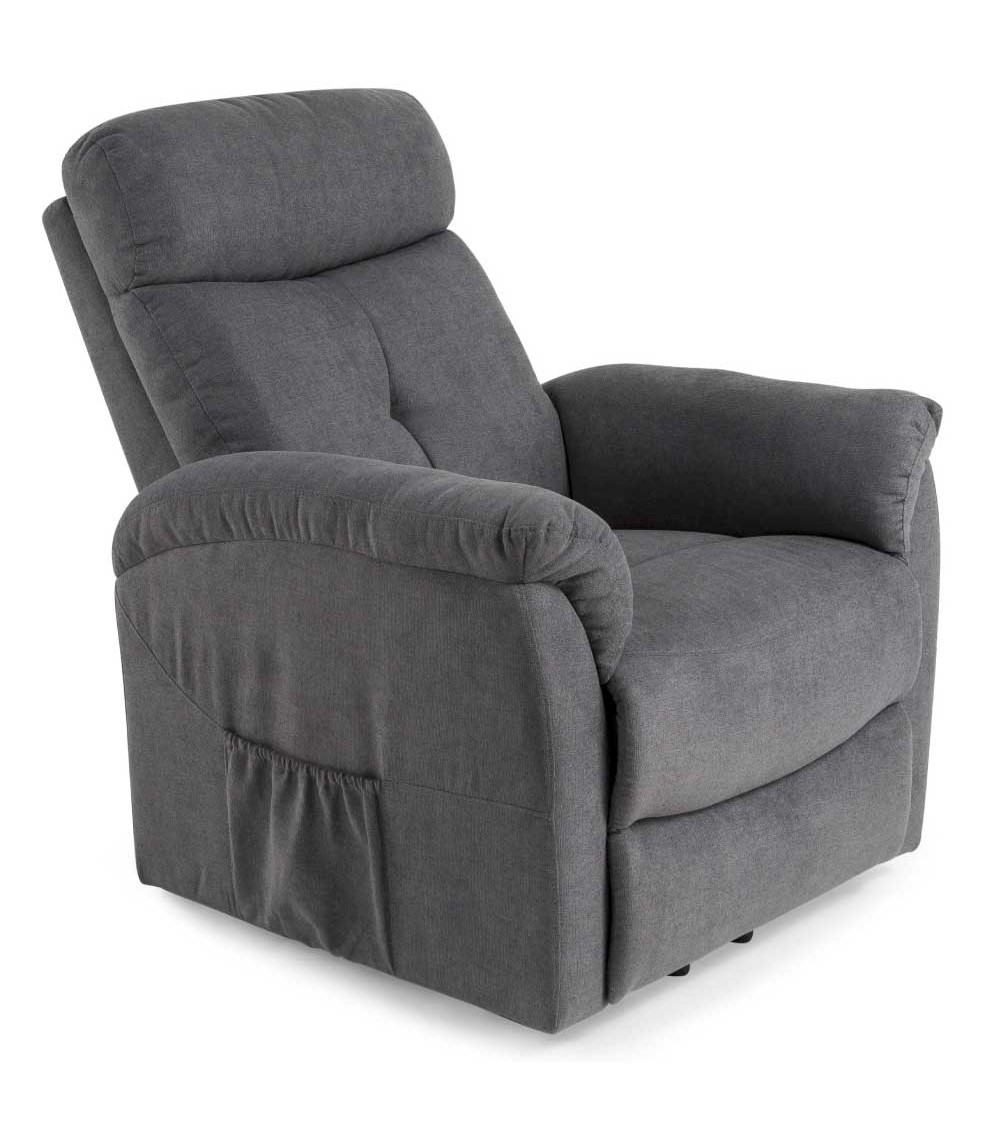 Sillón relax boston sistema power lift levanta personas con 2 motores en color gris