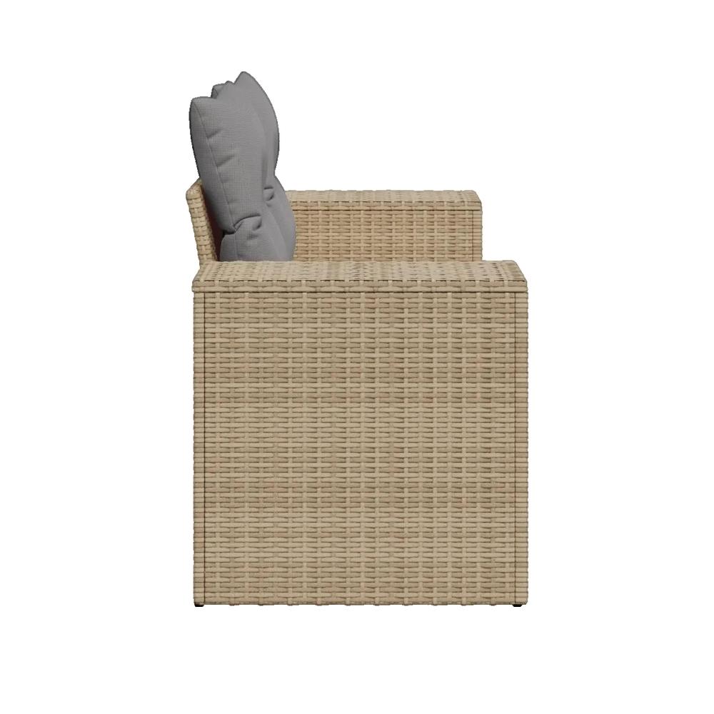Salon bas de jardin en Rattan synthétique Beige 2 personnes - 2
