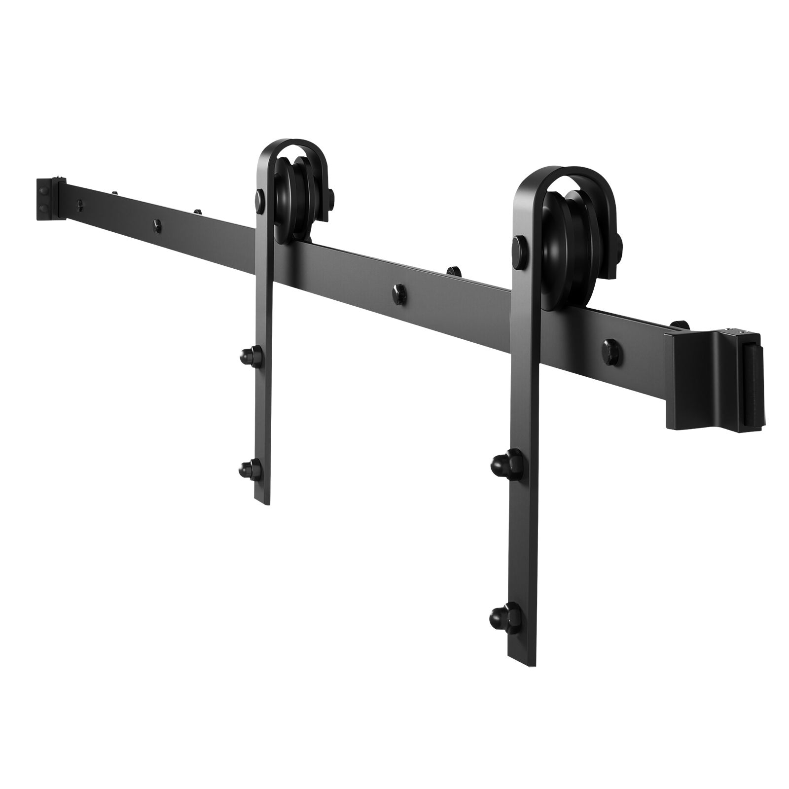 Kit de herrajes SucceBuy para puertas corredizas de granero de 1,5 m (5 pies) de ancho y de 3,5 a 4,5 cm (1-3/8 a 1-3/4