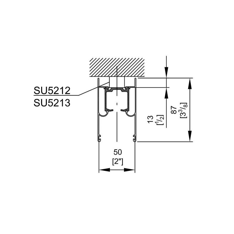 Bandeau aluminium pour SLID'UP 160 - 170 - 1,8 m - anodisé or - 4