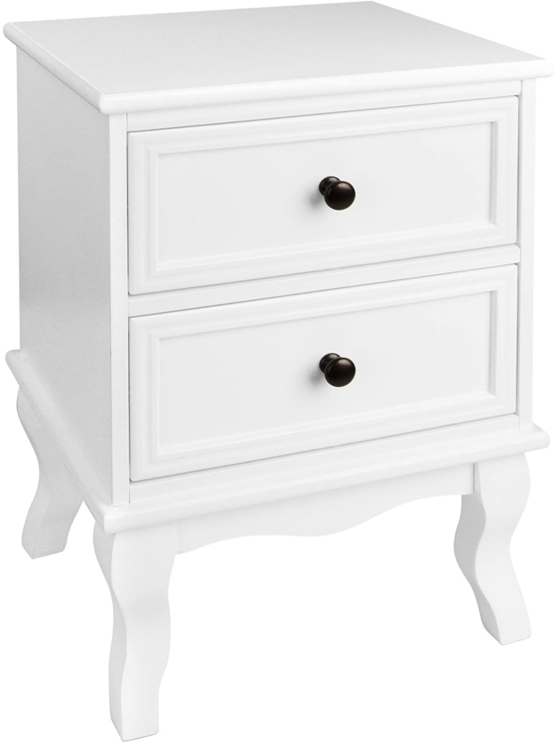Comodino 40 Bianco Rovere 2 Cassetti Cassetto Camera da Letto Moderno Cameretta