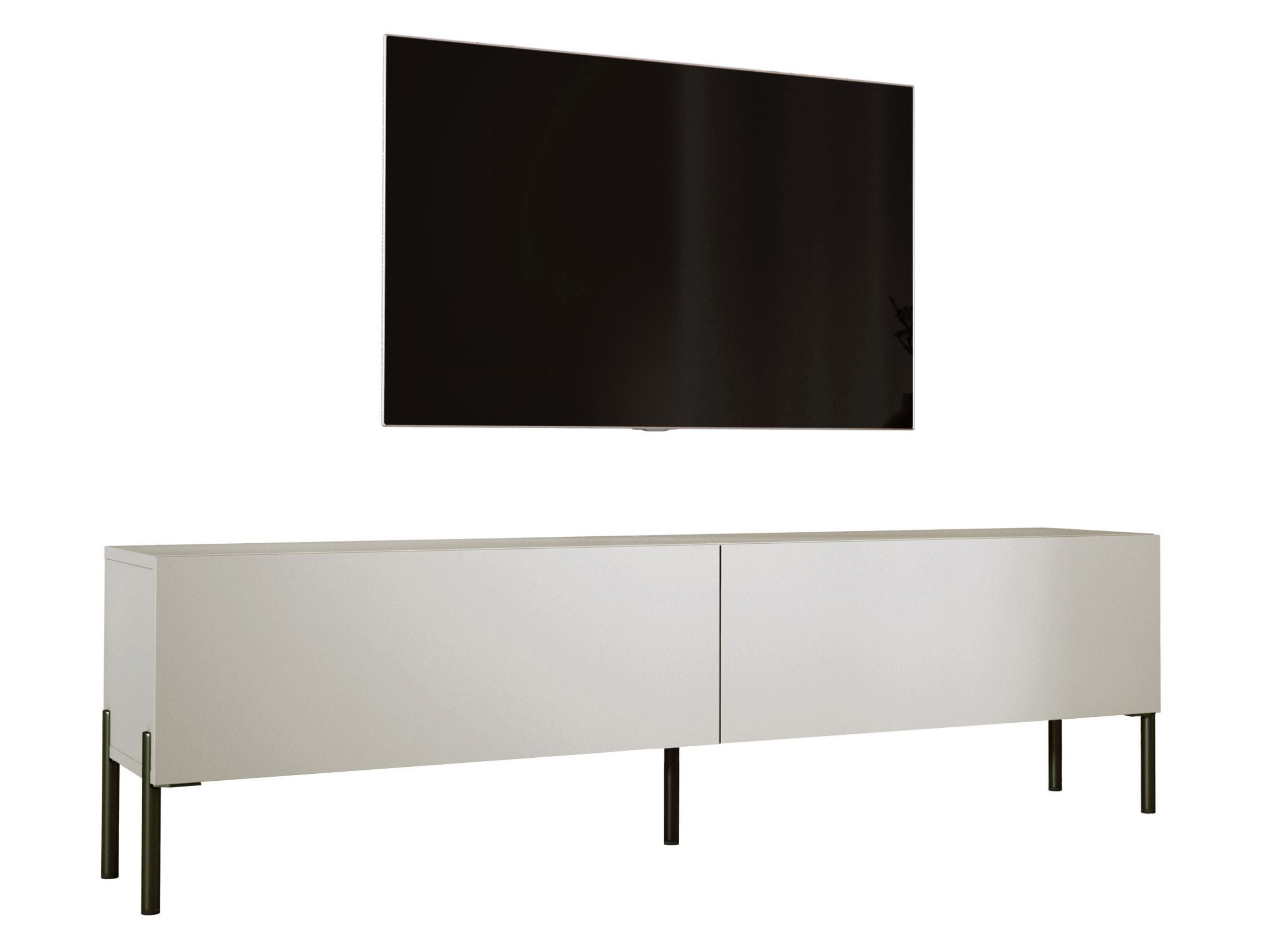 Szafka RTV : Kaszmir, czarne nogi, 170 x 32 x 52 cm