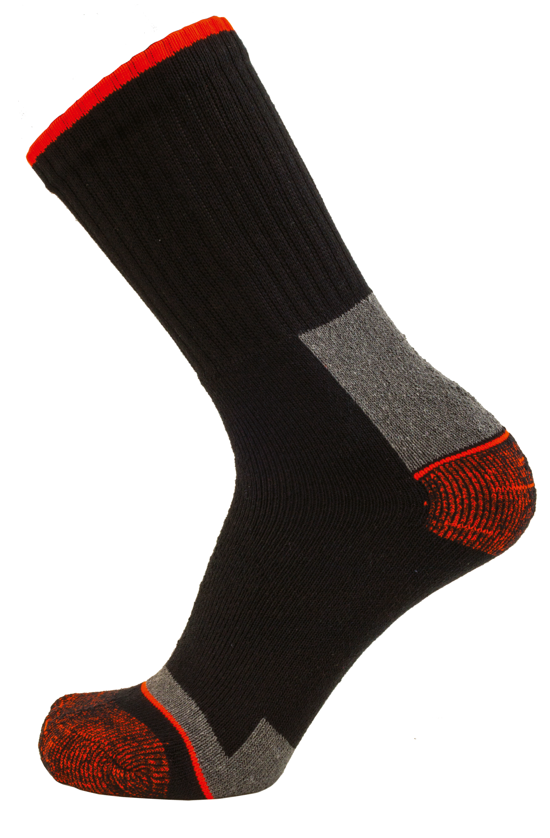 Chaussettes de travail coton LMA ELIOS (Lot de 4 paires) Noir / Rouge 46-48 - 4
