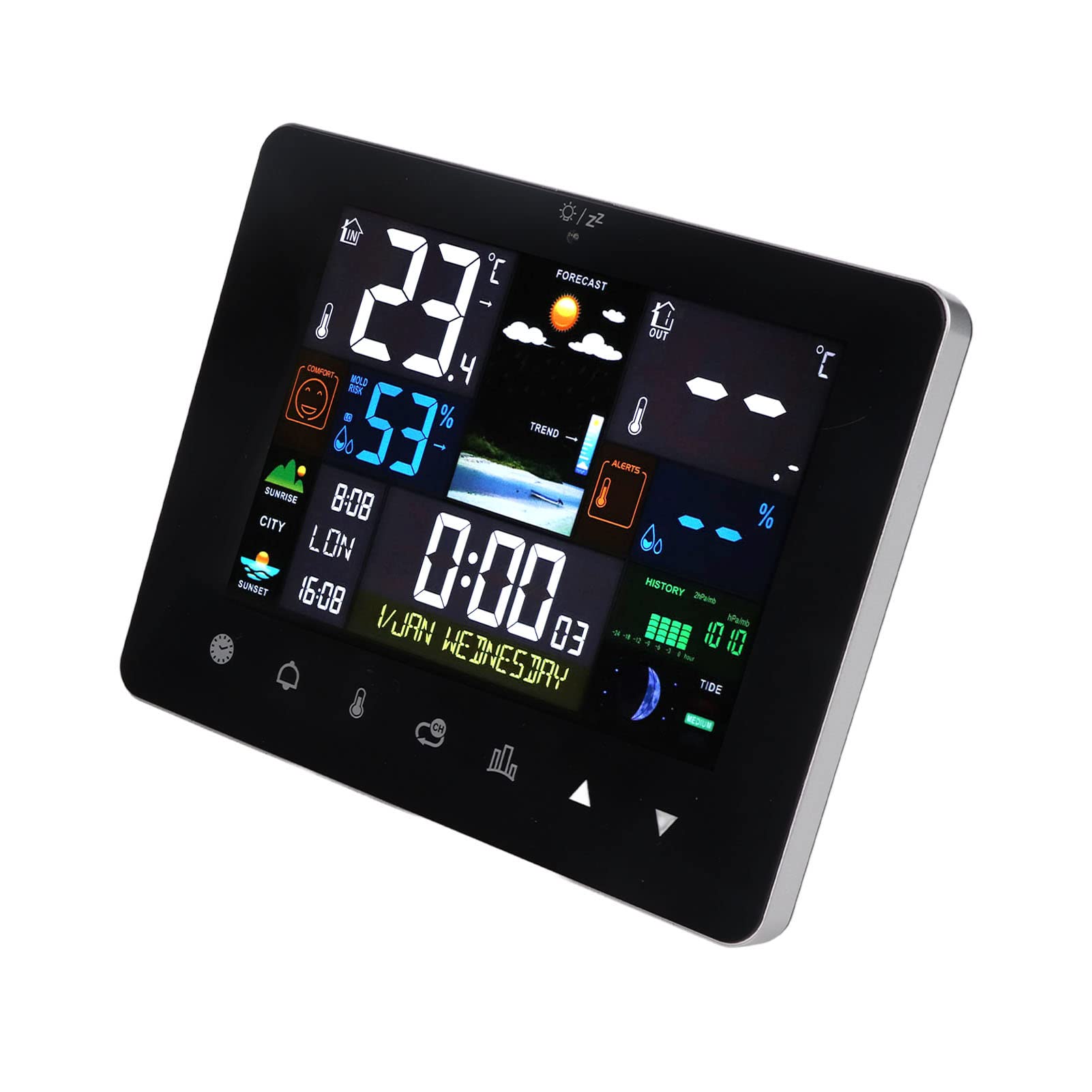 HORLOGE - PENDULE Station météo avec capteur écran tactile sans fil