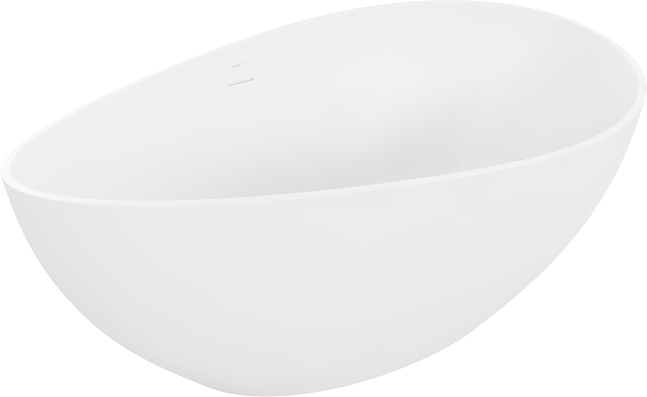 Mexen Parma wanna wolnostojąca z konglomeratu 160 x 95 cm, biała mat - 57231609500