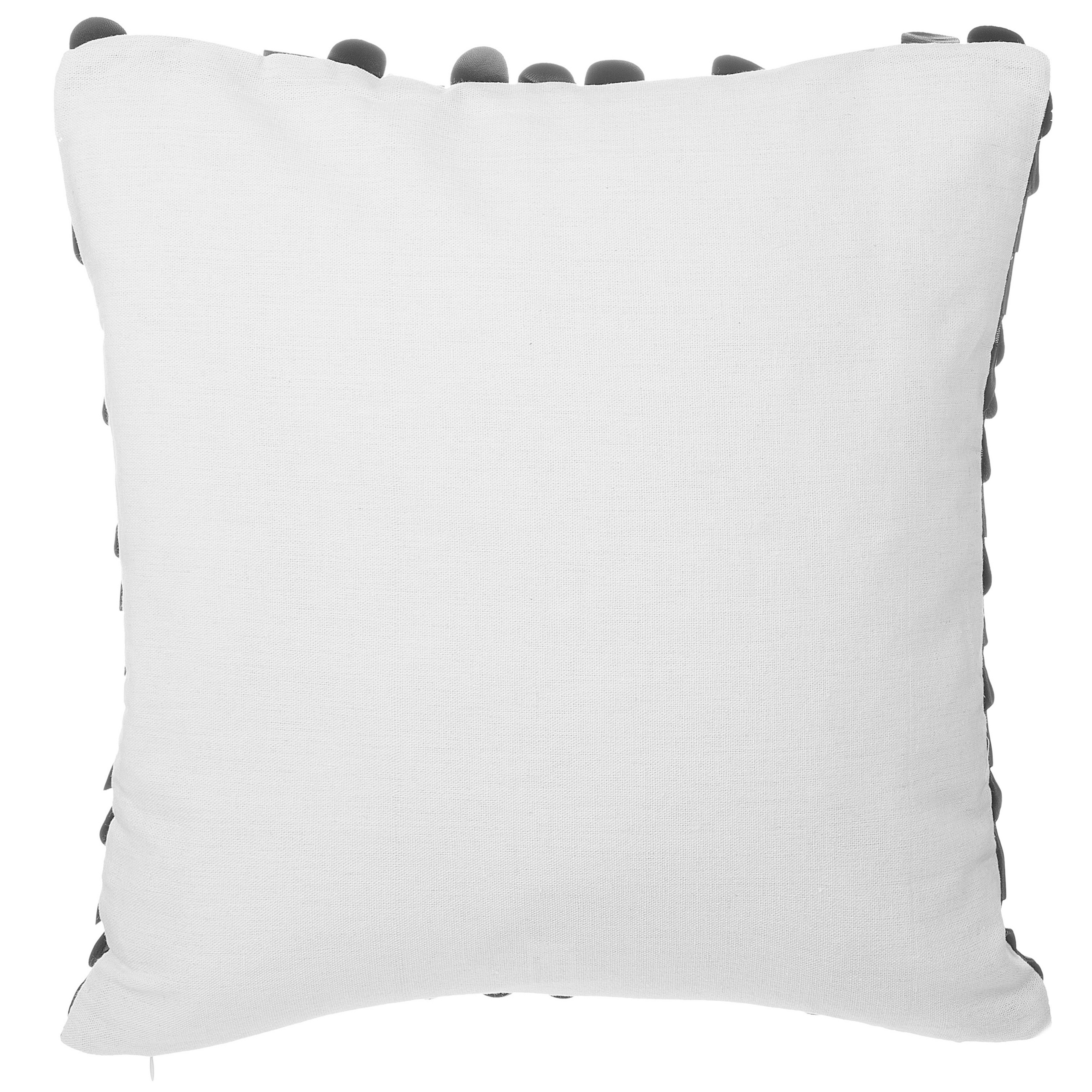 Set di 2 cuscini LOBELIA Pelle sintetica 45 x 45 cm Nero Tinta unita - 6