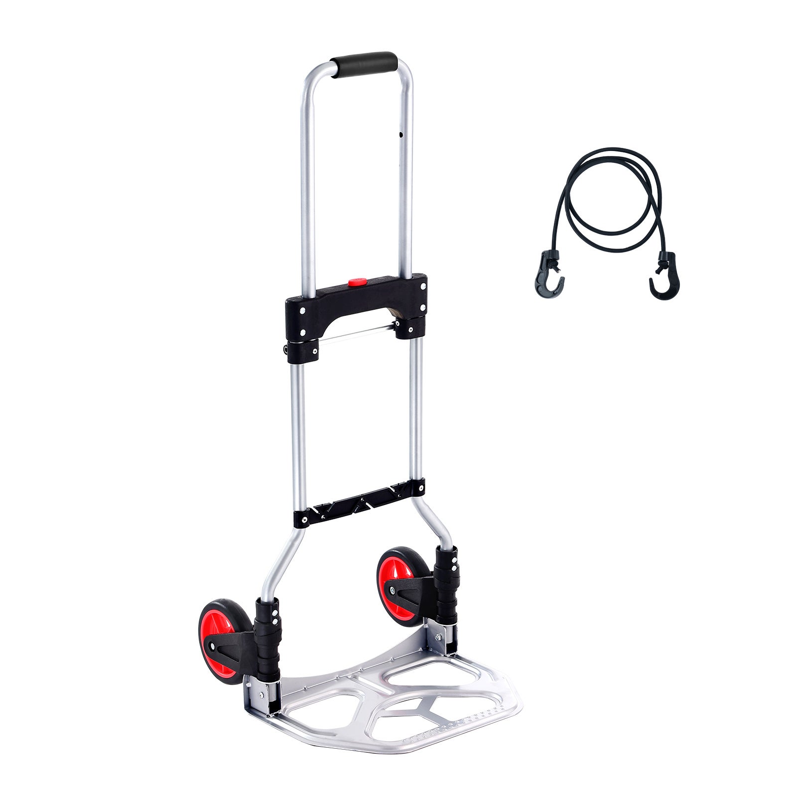 Carrinho de mão dobrável,SucceBuy capacidade de carga de 176 lb,alumínio portátil,carrinho conversível com alça telescópica,para mudança,armazém - 3