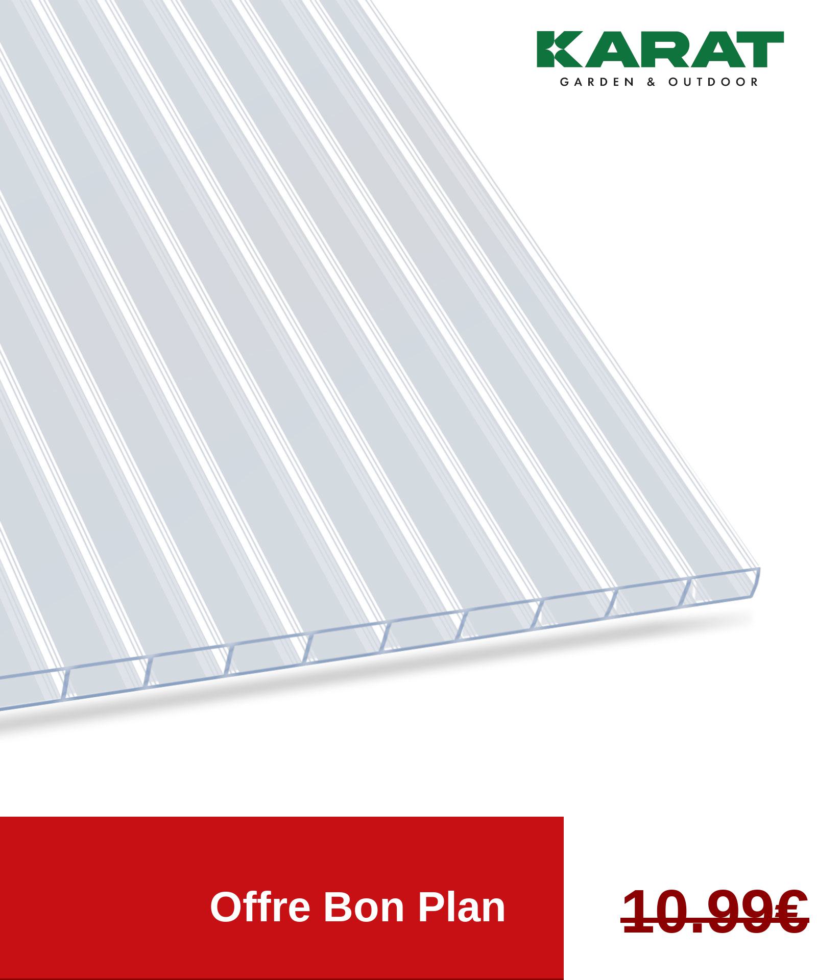 KARAT Pannelli Policarbonato Alveolare - 60.5x121 Cm, Spessore 4 Mm, Per Serra E Fai Da Te - Foto 12