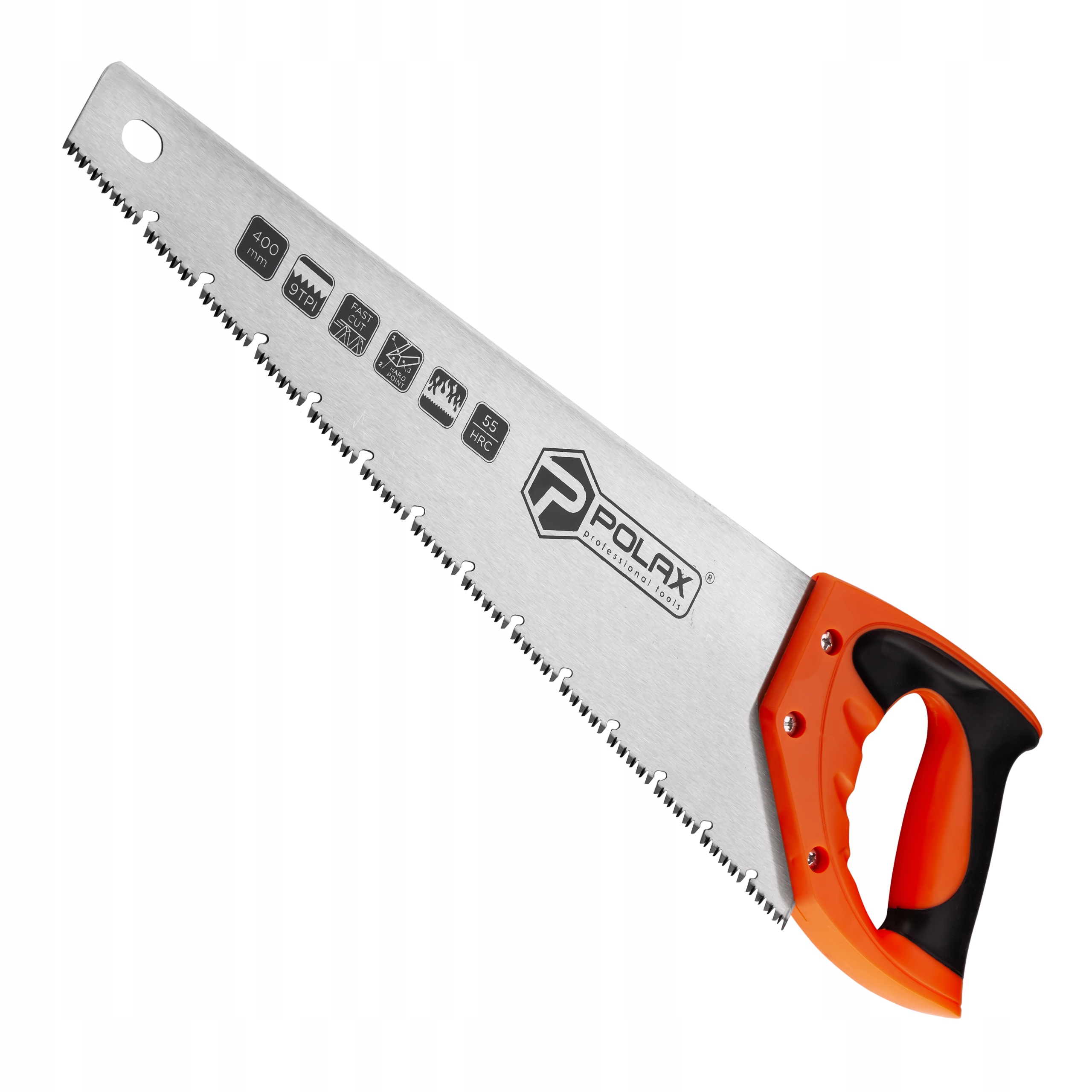 Piła płatnica 400mm 9TPI ręczna do cięcia drewna mokre/suche ostra Polax - 6