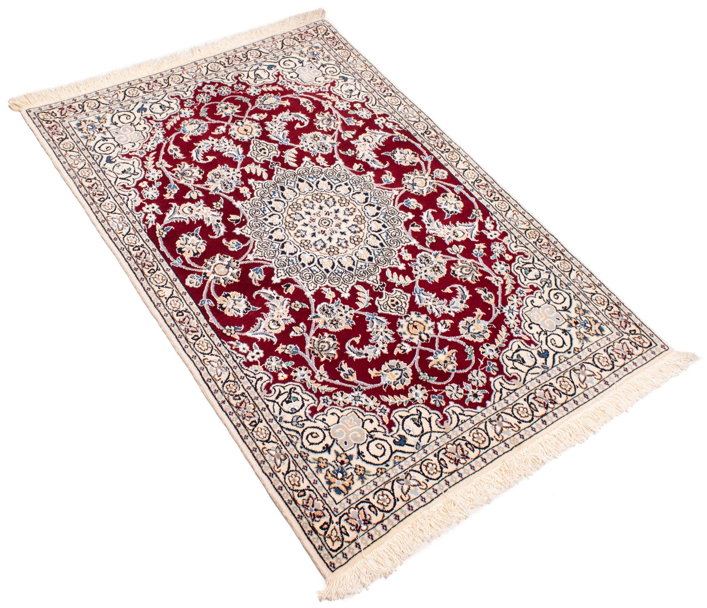 Tapis persan - Nain - Royal - 150 x 100 cm - bleu foncé