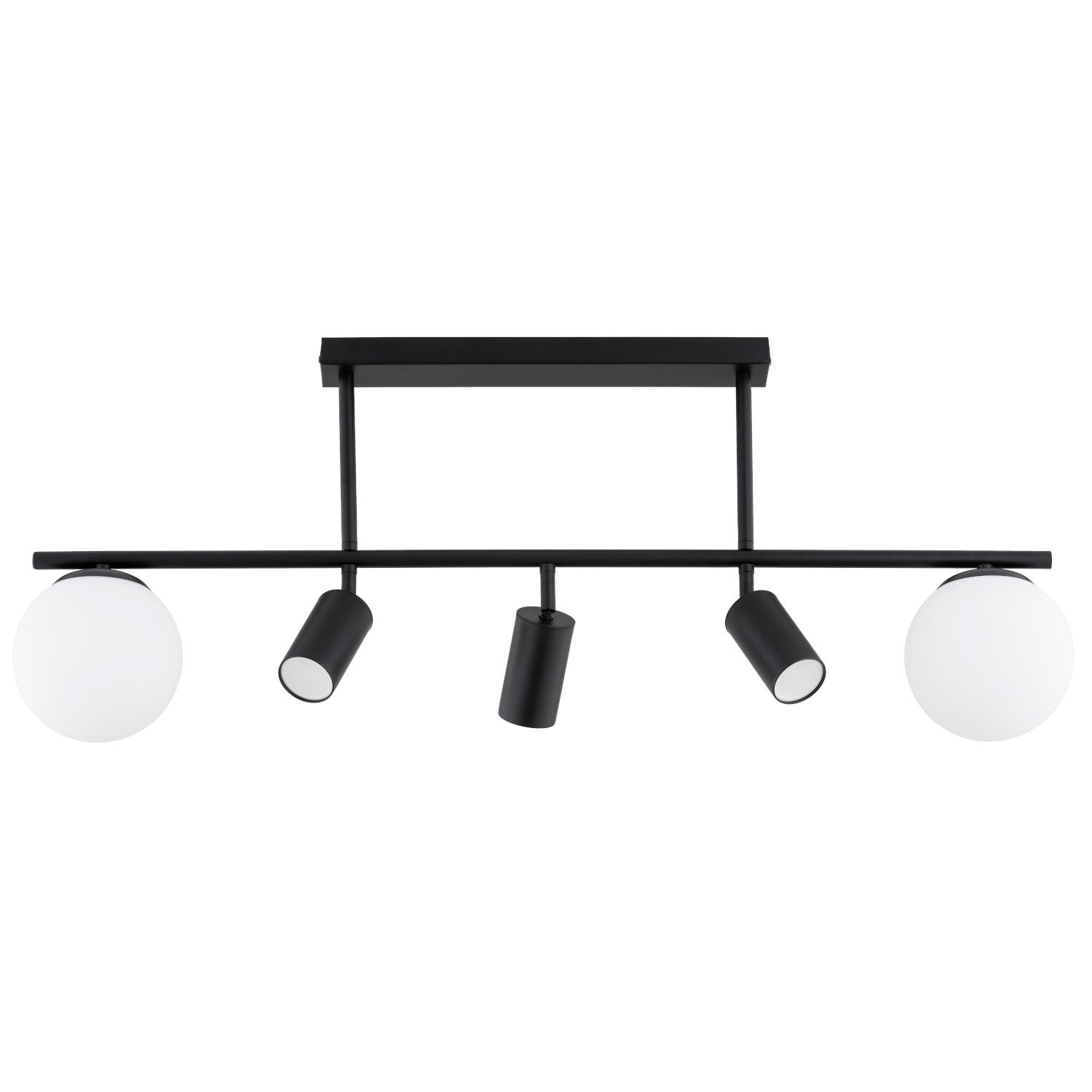 Lampa sufitowa wisząca Eska czarno-biała 5xGU10 / E14x15W do kuchni wym: 38 x 15 x 95 cm metal Alfa