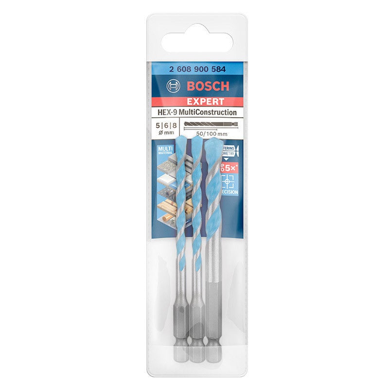 Set de 3 brocas EXPERT HEX-9 MultiConstruction de 5/6/8&amp;nbsp;mm