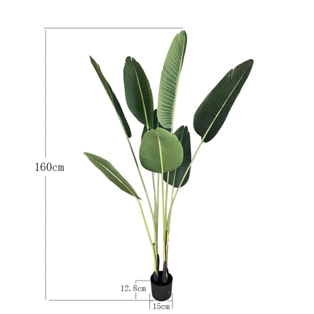 Planta Artificial Tropical, Ave del Paraíso Strelitzia 160cm. Gran Realismo con Maceta para Decoración Interior Salón Hogar y Oficina - 8