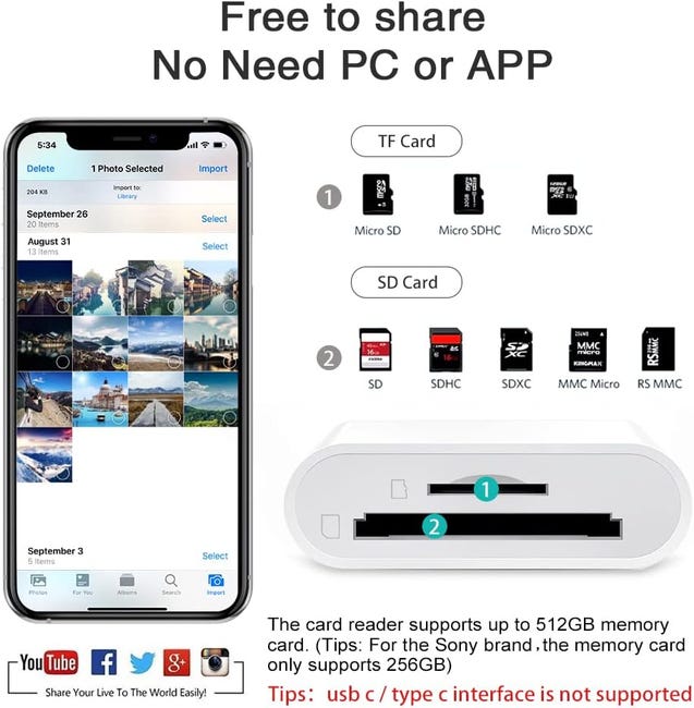 Lettore di Schede di Memoria SD/Micro SD, BorlterClamp 3 in 1 Memory Card Reader con Adattatore USB C/Micro-USB Compatibile con Computer, MacBook, Smartphone e Altri (Grigio Scuro Lettore di Schede di Memoria SD/Micro SD, BorlterClamp 3 in 1 Memory Card Reader con Adattatore USB C/Micro-USB Compatibile con Computer, MacBook, Smartphone e Altri (Grigio Scuro