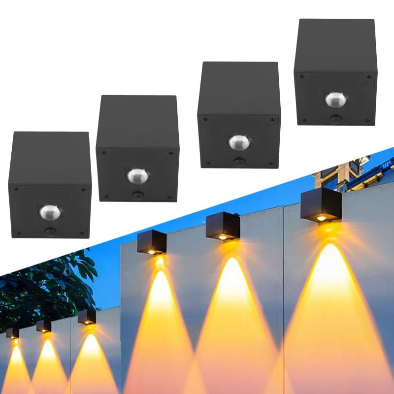 GEARLITE Luci Solari Esterno, 4 Pezzi Applique Da Esterno Al - Foto 8