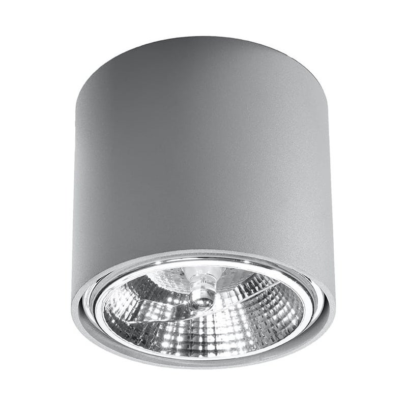 Reflektor sufitowy spot natynkowy Tiube okrągły szary 1xGU10x40W wym: 12 x 12 cm metal Sollux Lighting