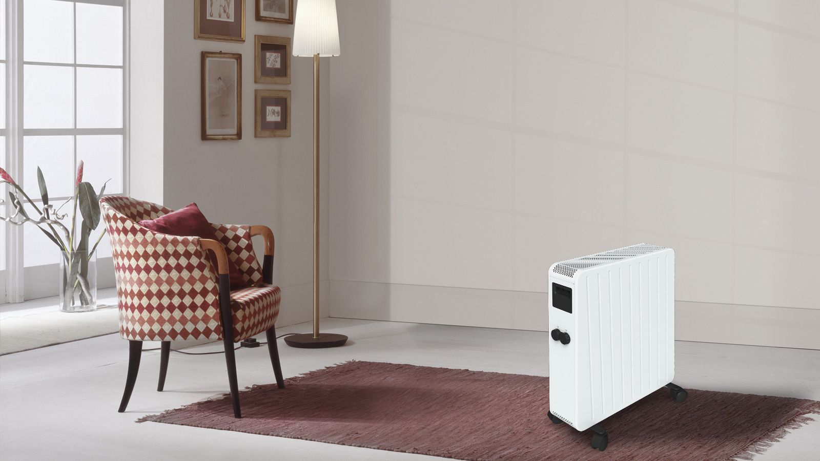 Radiateur inertie mobile pierre LCD - 2500W - 3