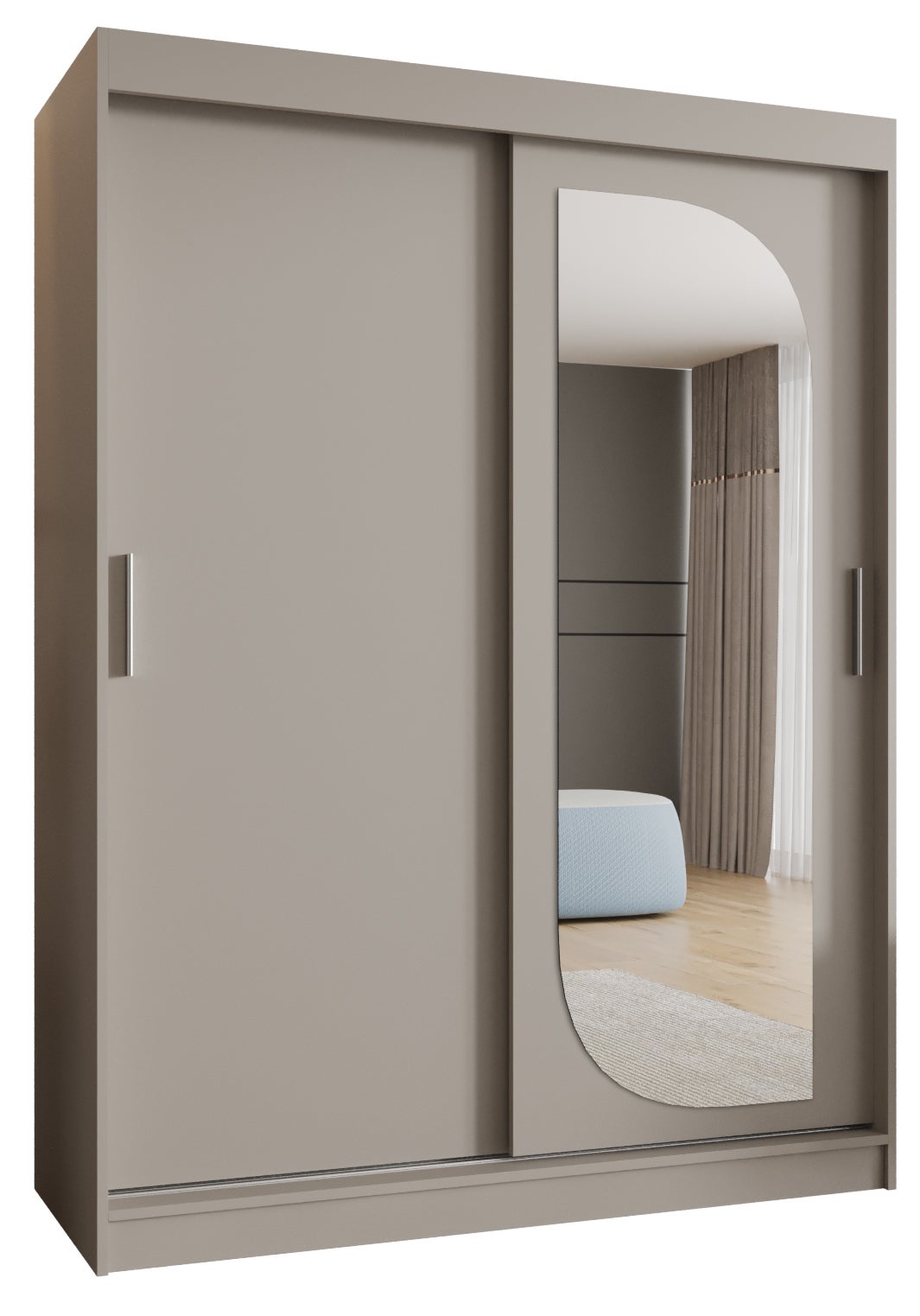 Szafa przesuwna garderoba LUCY 150 x 62 x 200 cm Kaszmir