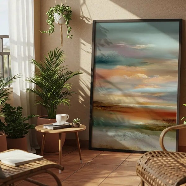 DekoArte – Tableau mural décoratif paysage abstrait 50x70 cm | Cadre ...