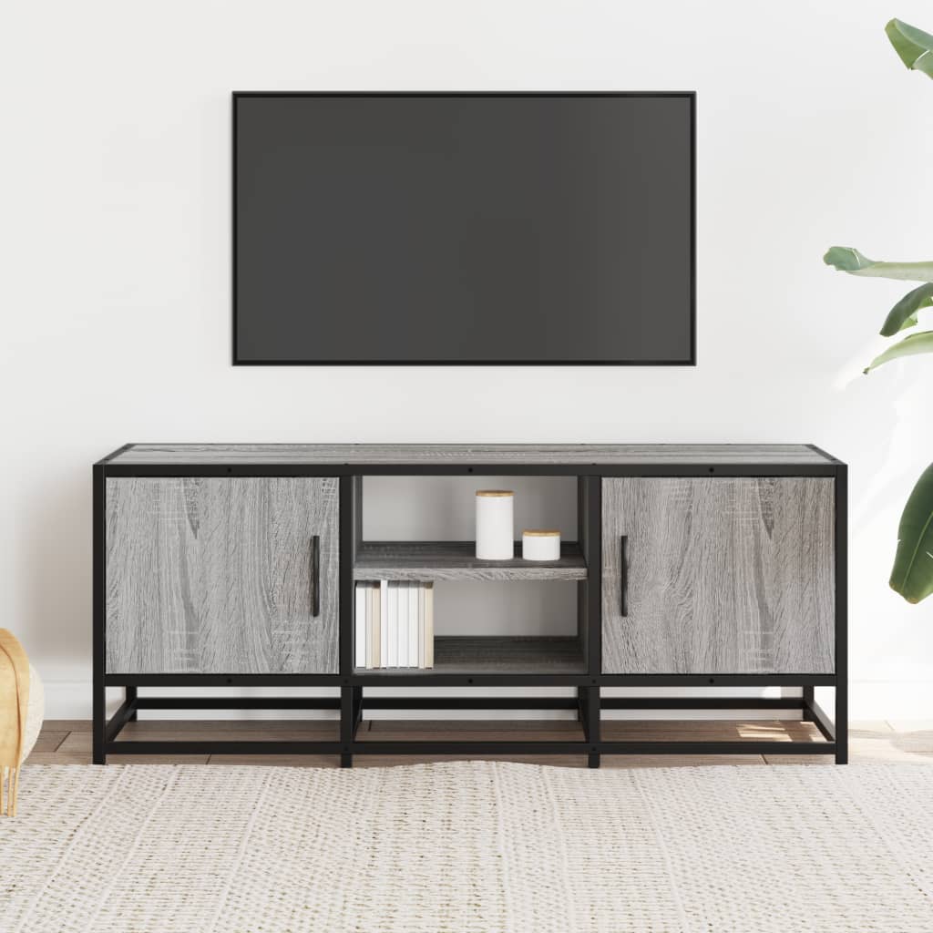Maison Exclusive - Meuble TV sonoma gris 100x35x41 cm bois d'ingénierie et métal - 3