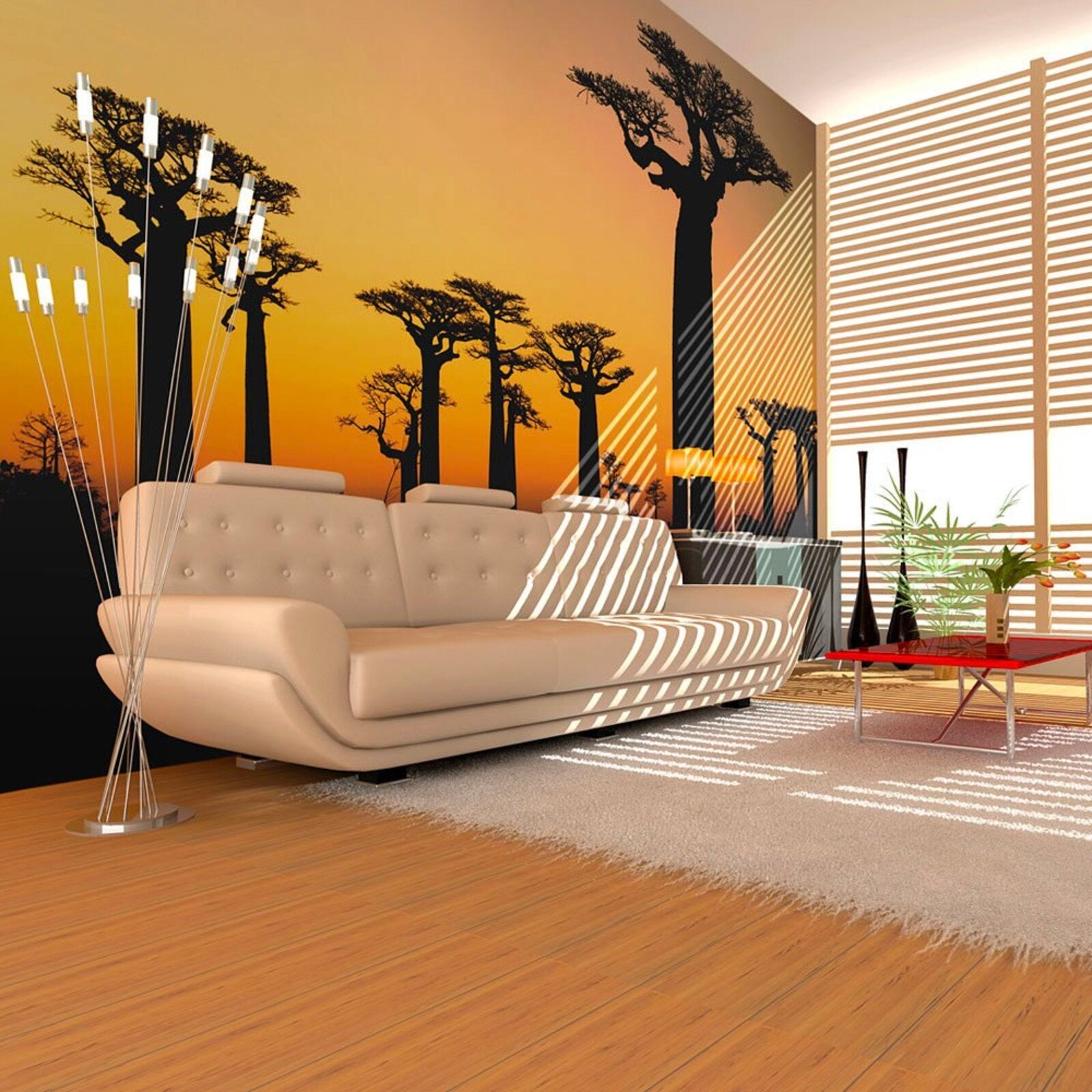 Papier peint baobabs africains - 250 x 193 cm | Leroy Merlin