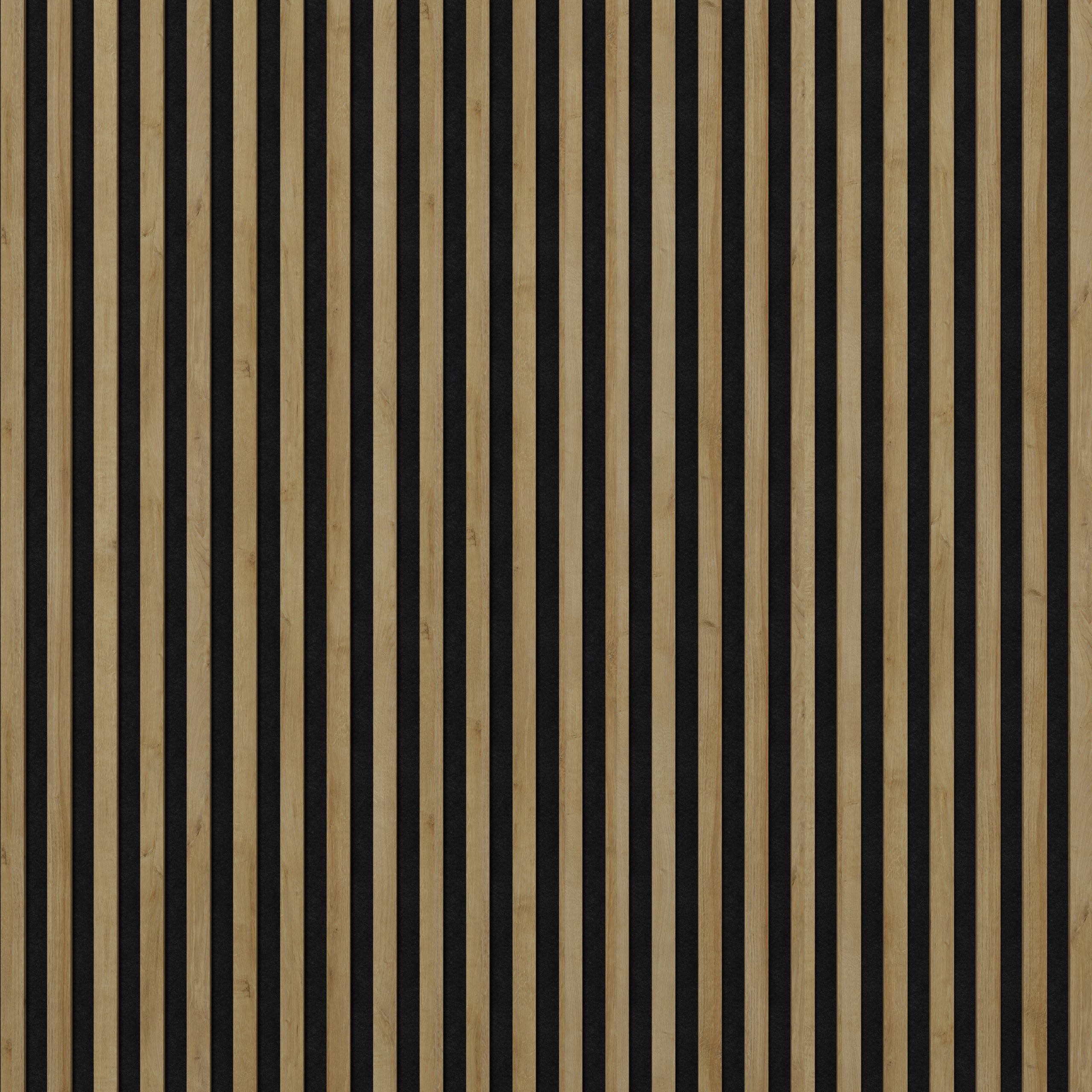 Panneau Tasseau Acoustique effet tasseau bois en feutre 1200mm x 605mm chêne sur noir Linea Proline Stegu - 9