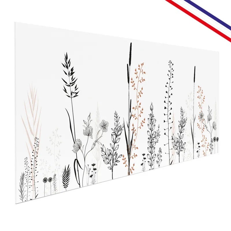 Crédence de salle de bain en PVC floral blanc 140x30 cm (en 2 bandeaux) - Vegetalist - 4