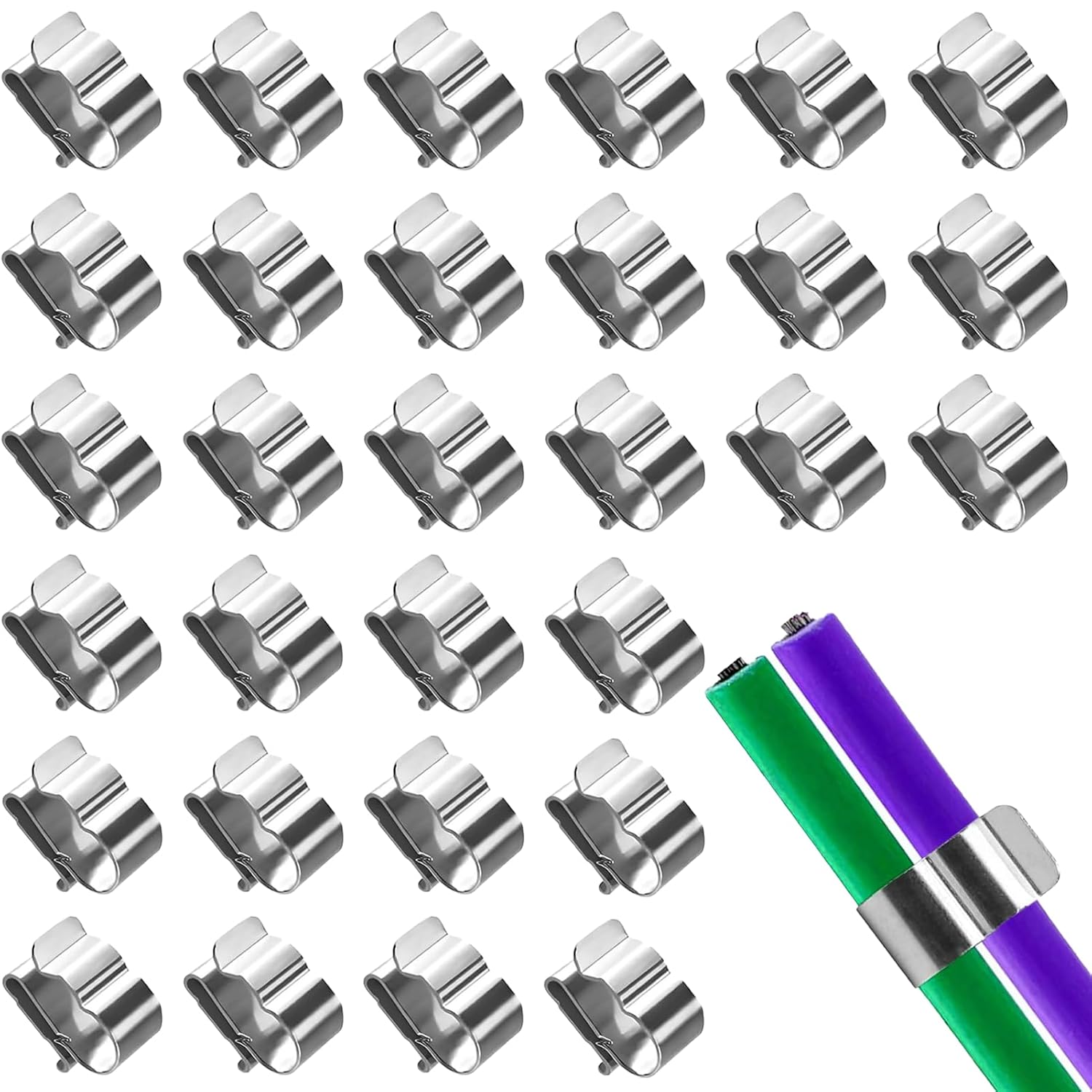 100 Clips De Fixation Câbles Universels 22-50 Mm - Support Pour Câbles, Tuyaux, Sans Vis, En Plastique PP Recyclé
