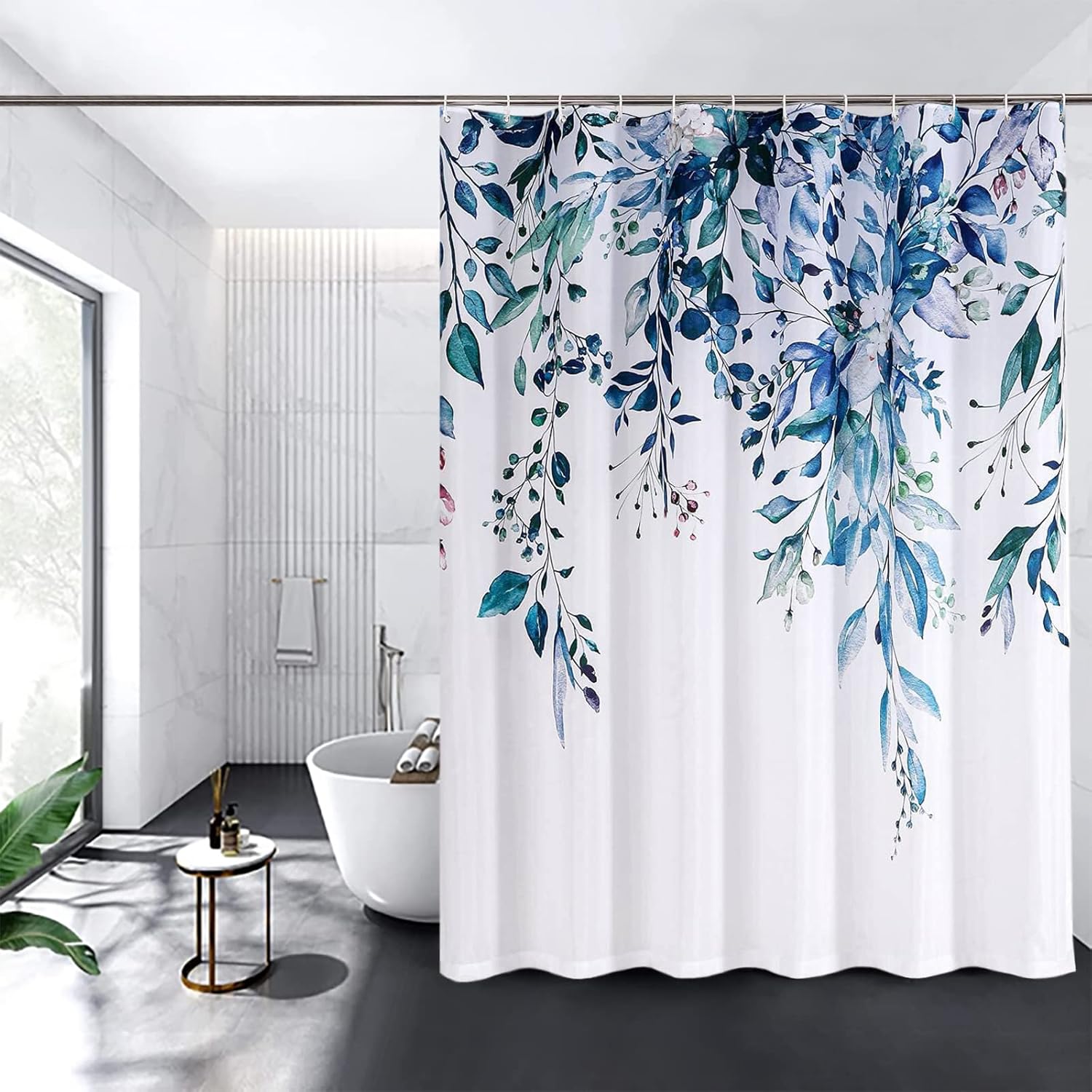 Tenda Da Doccia Fangkun Con Farfalle E Fiori – 182x182 Cm – Poliestere Impermeabile – Set Con 12 Ganci Inclusi
