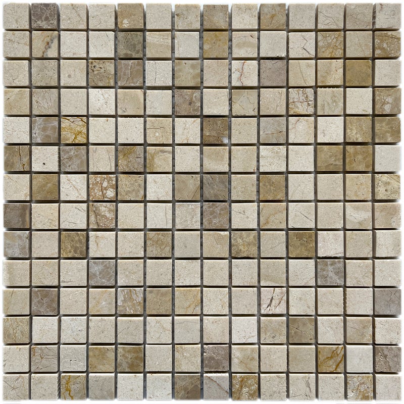 Mozaika kamienna w kolorze beżowym do łazienki i kuchni. Grubość 8 mm. Powierzchnia 1 m².