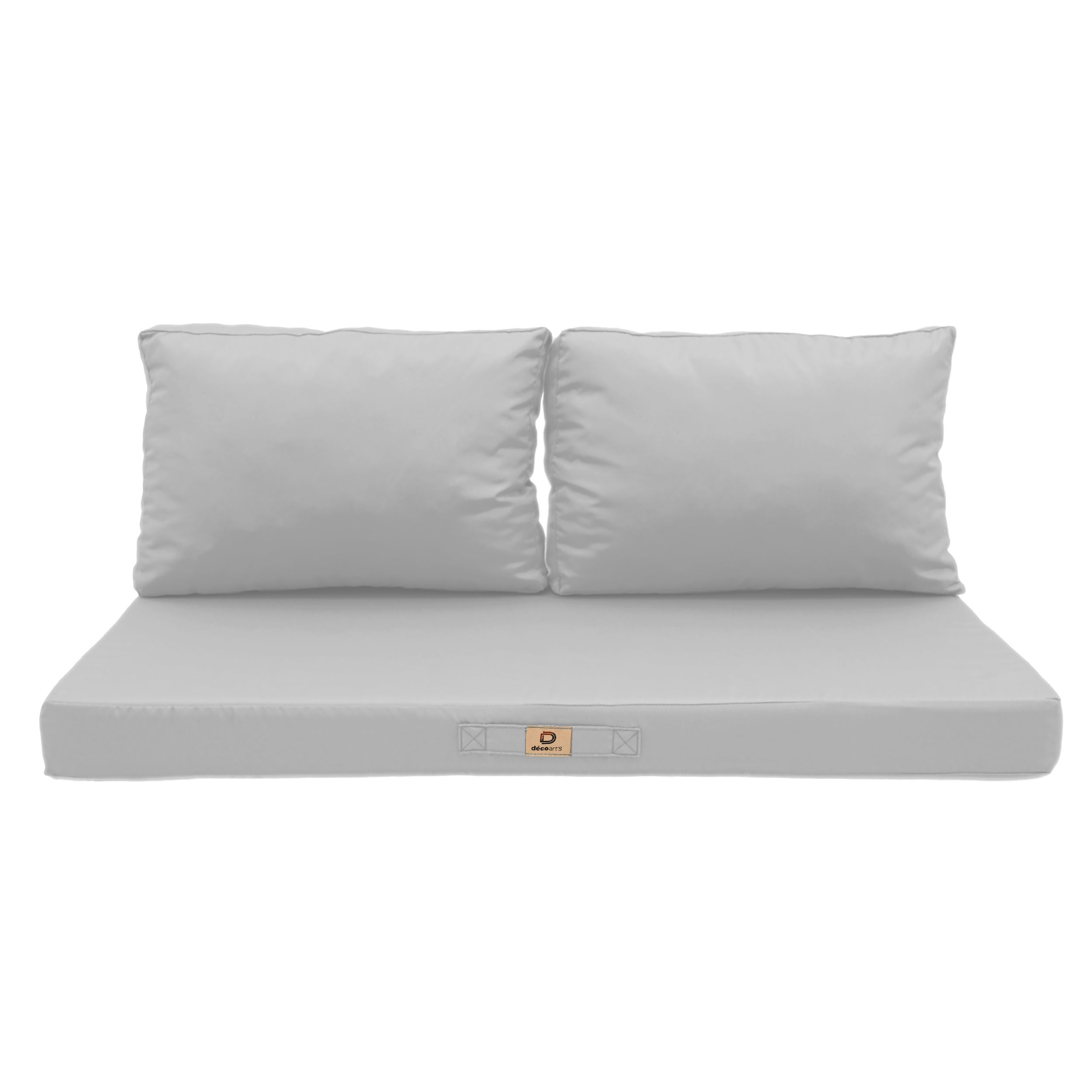 Coussins pour salon de jardin déhoussable 120x60cm Gris galet - 3