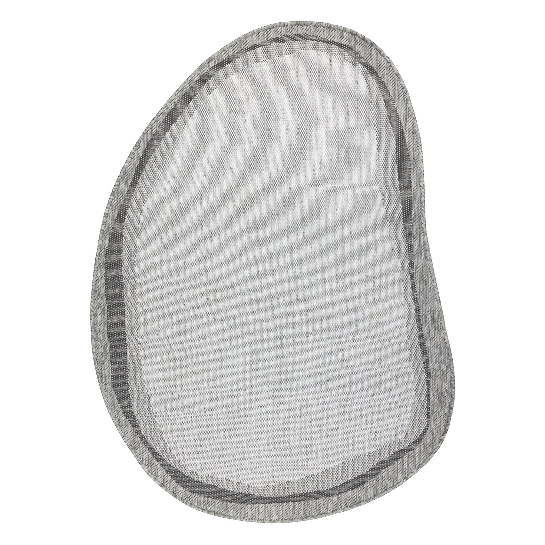 Dywan ORGANIC 2125 sizal Kamień ecru / szary - naturalny, nowoczesny nieregularny kształt 200x290 cm
