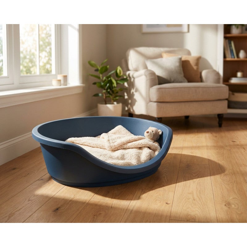 Cama de plástico para cães e gatos de médio porte 60x40x20 cm | Ideal para animais de raça média - 7