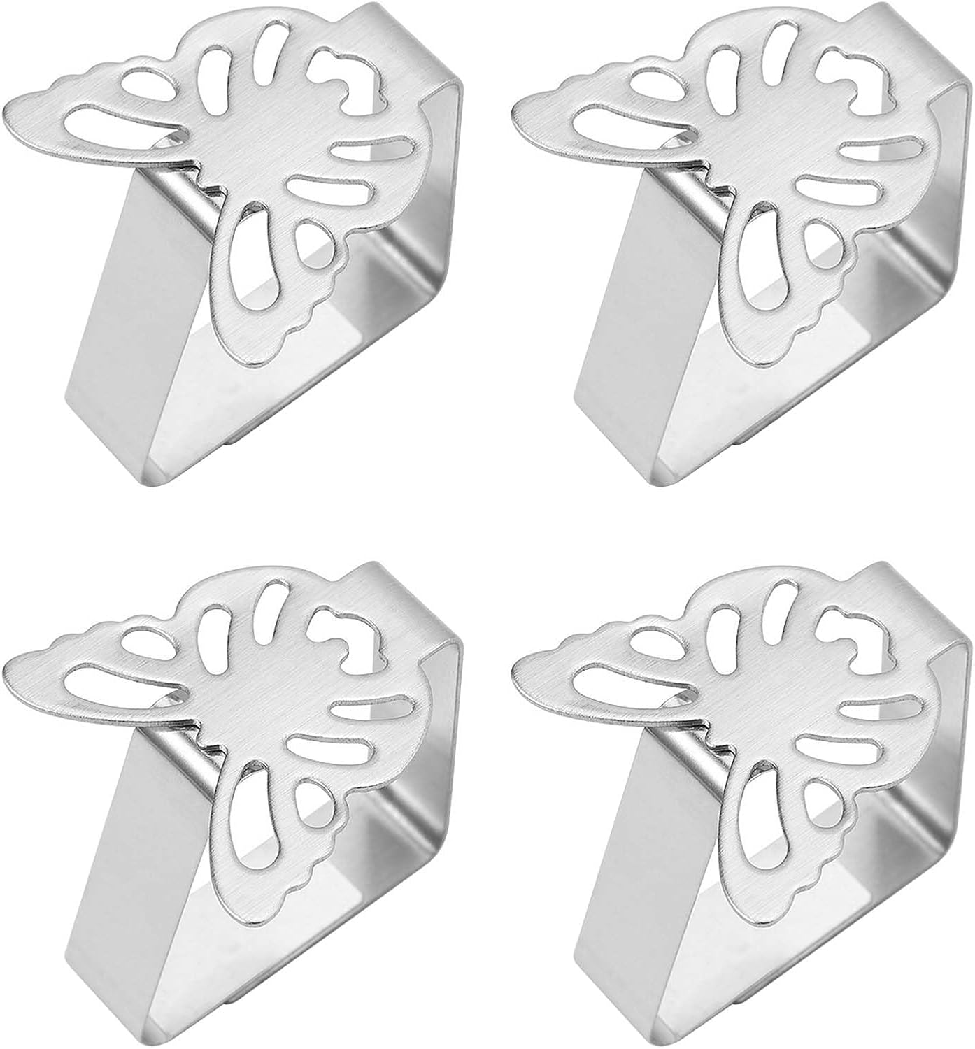 Lot De 8 Pinces à Nappe En Acier Inoxydable - Sécurisez Les