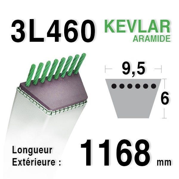 Greenstar - 4L360 - Cinghia Liscia Trapezoidale SHAK Aramide Serie 4L Sezione 127 X 8 Mm 91440 Mm 11010988 Greenstar - 4L360 - Cinghia Liscia Trapezoidale SHAK Aramide Serie 4L Sezione 127 X 8 Mm 91440 Mm 11010988