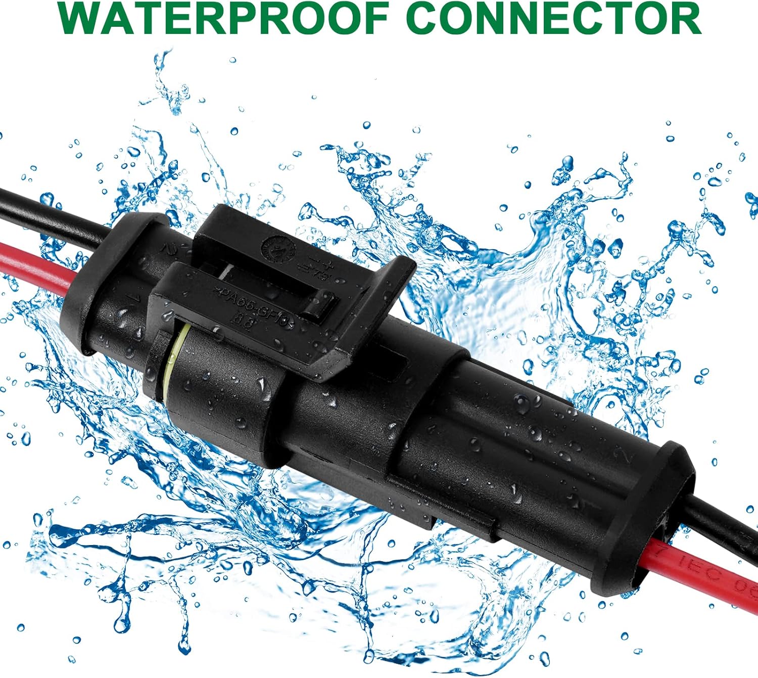 Connecteur Étanche à 2 Broche, 5PCS AWG Connecteur Étanche , Imperméable Connecteurs de Fils Électriques Autobloquants à 2 Broches pour Moto/Voiture - 4