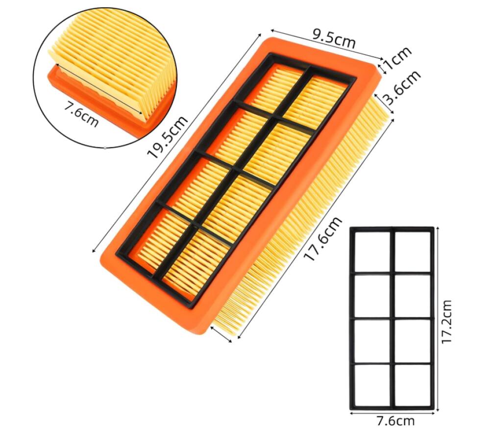 Vhbw 2x Filtres aspirateur, remplacement pour Kärcher 6.415-953.0, KFI