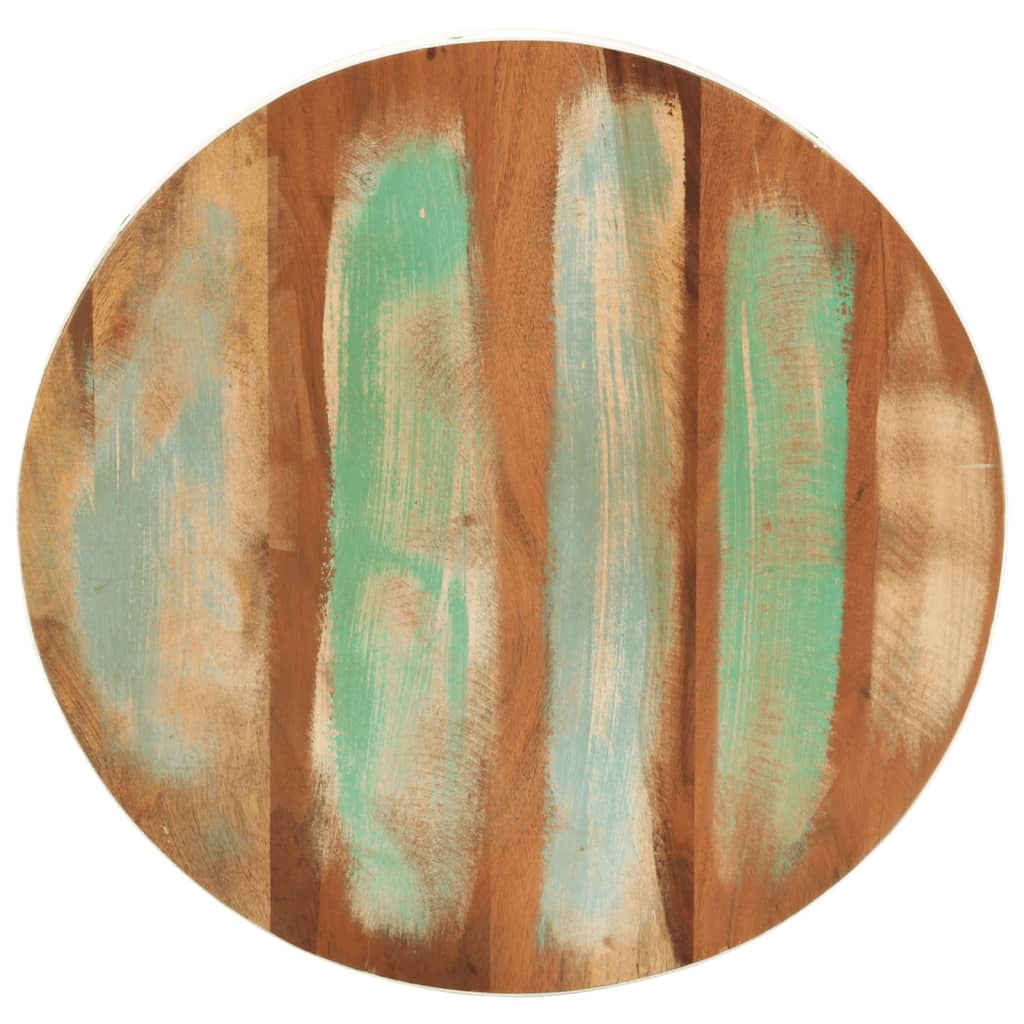 Tavolino a Ciotola Bianco Ø50x24 cm Legno Massello di Recupero vidaXL - 4