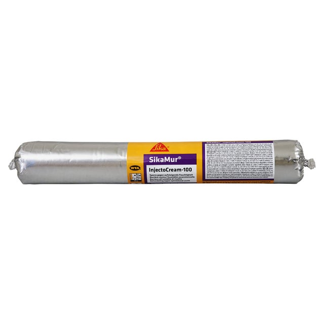 Sika - InjectoCream-100 Sikamur per iniezione per evitare che l'umidità si traduca nelle pareti, senza pompe specializzate, bianco - 600 ml