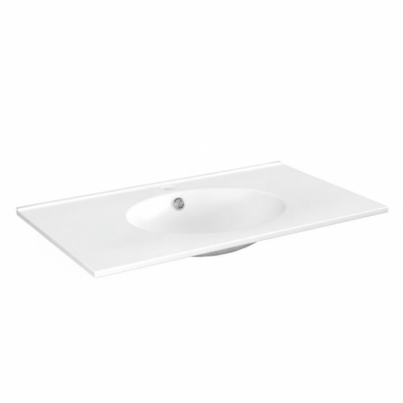 Umywalka wpuszczana MEG 80 cm biała ceramiczna