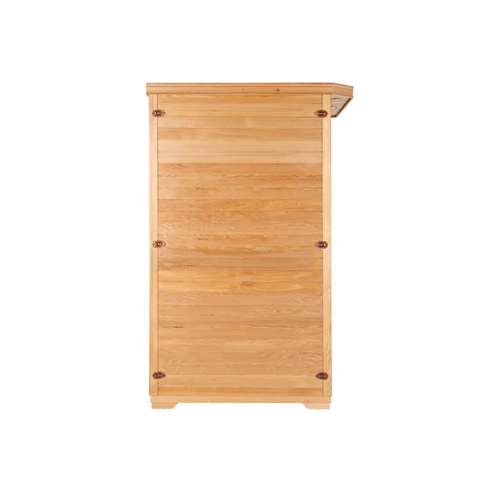 HOME DELUXE – Cabine infrarouge REDSUN M – 120 x 105 x 190 cm - pour 2 personnes, 5 radiateurs céramiques – Bois : pruche I Sauna infrarouge, sauna, - 7