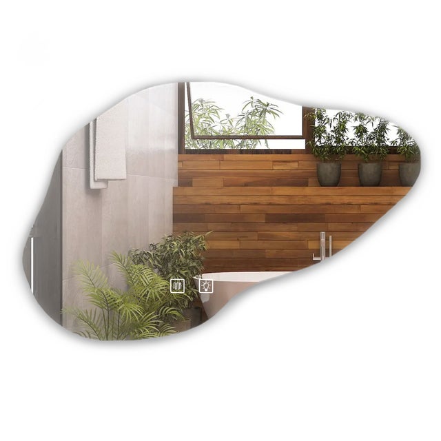 Miroir Suspendu Rea Led Cloud B 100x70cm Grey - 70x100x70cm