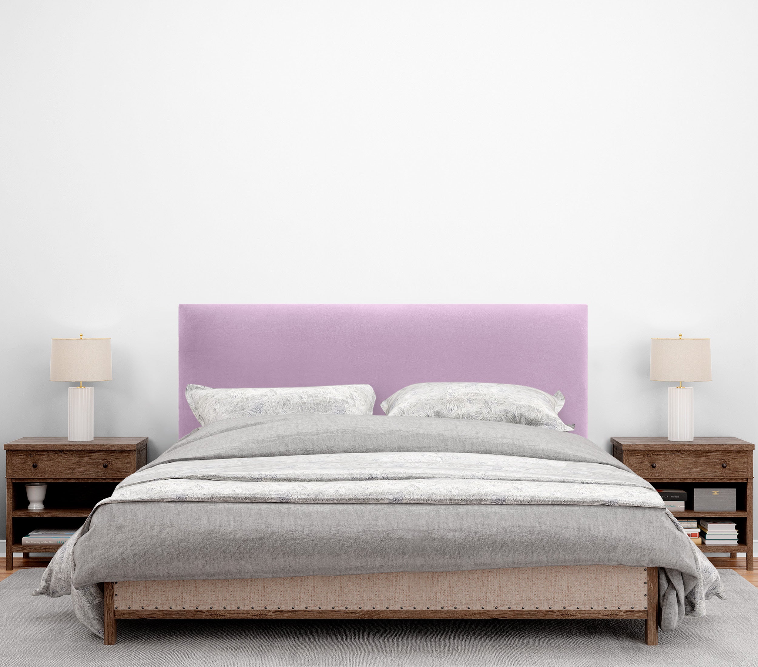 DHOME Testiera in Velluto Liscio con Gambe Camera da letto Imbottita con Testiera Imbottita Moderna di Fascia Alta (Rosa, 160x105cm) - 2