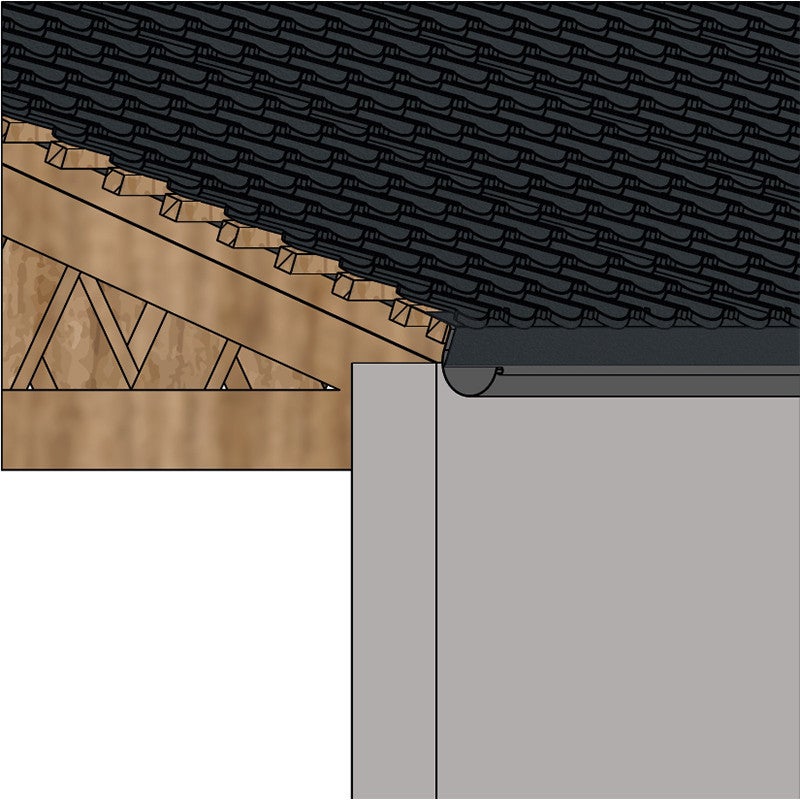 Bande d'égout pour tôle tuile BACACIER Tuile R® Anthracite mat 2100 mm Longueur - 2