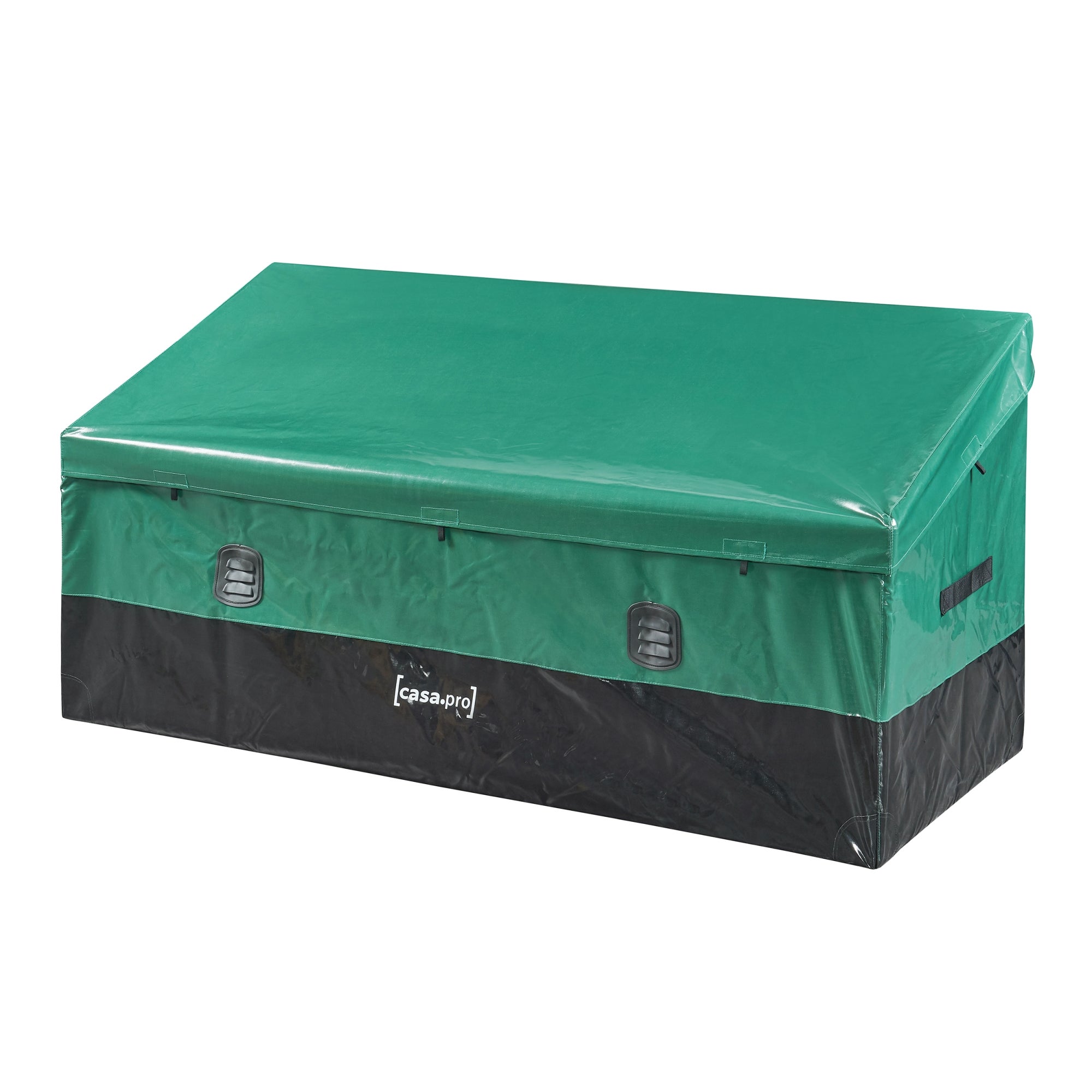Caja de almacenamiento para exteriores Alanno de 560 L - Verde/Negro [casa.pro] - 3
