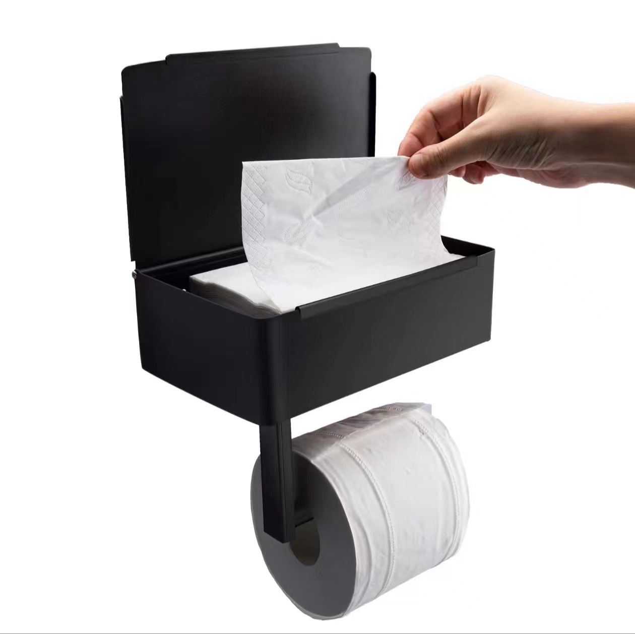 Distributeur De Papier Toilette & Lingettes Avec Ventouses - Anti-Dérapant, Pour Salle De Bain & Cuisine