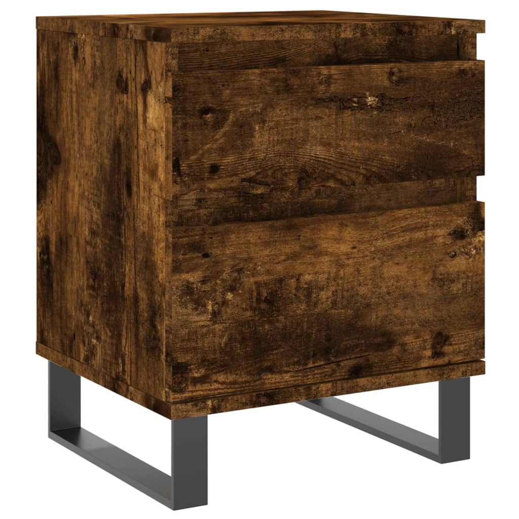 Maison Exclusive - Table de chevet chêne fumé 40x35x50 cm bois d’ingénierie - 2