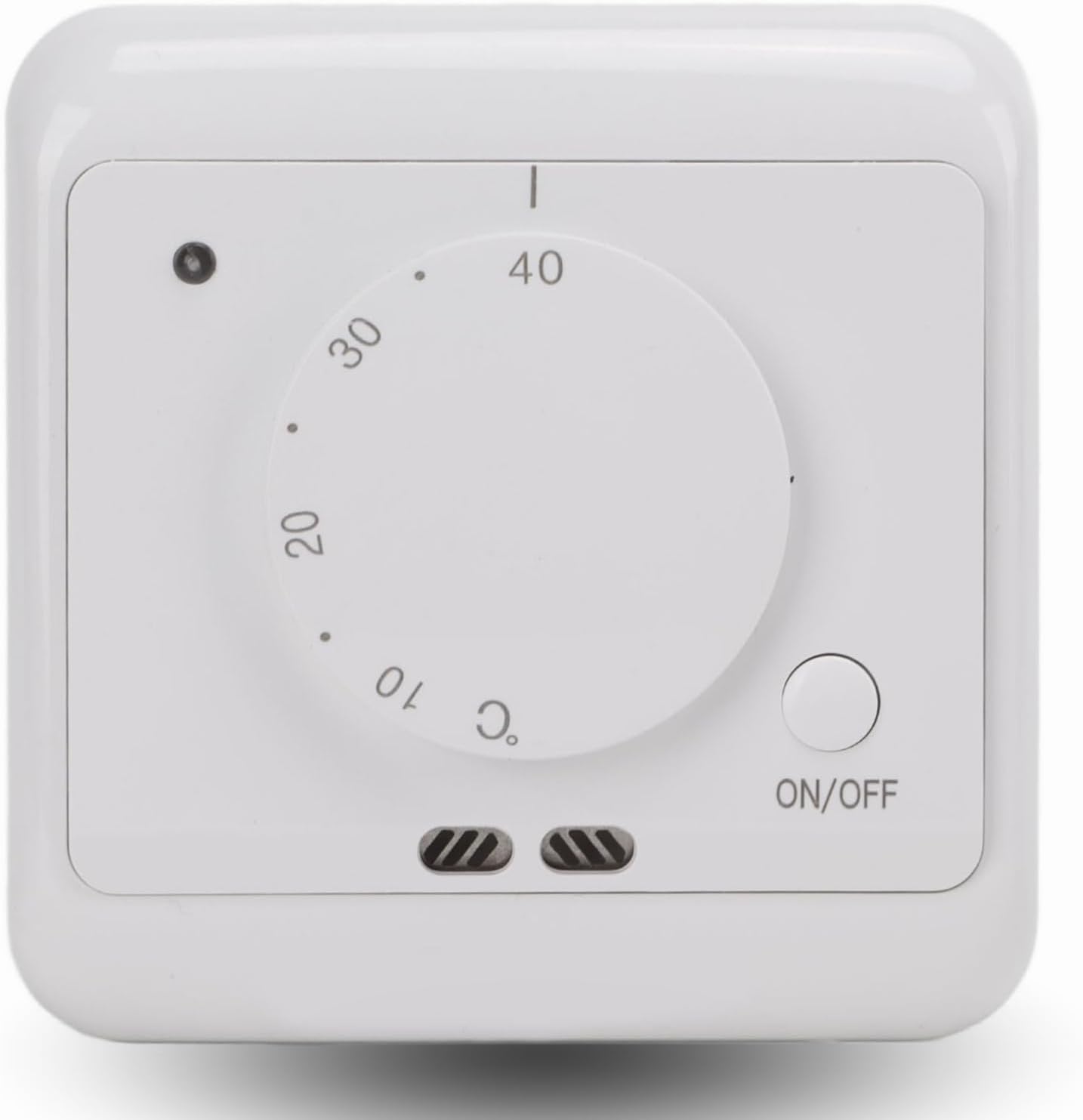 Biały termostat mechaniczny 16 A AC 230 V, system kontroli temperatury ogrzewania podłogowego do kominków domowych i materiałów eksploatacyjnych c