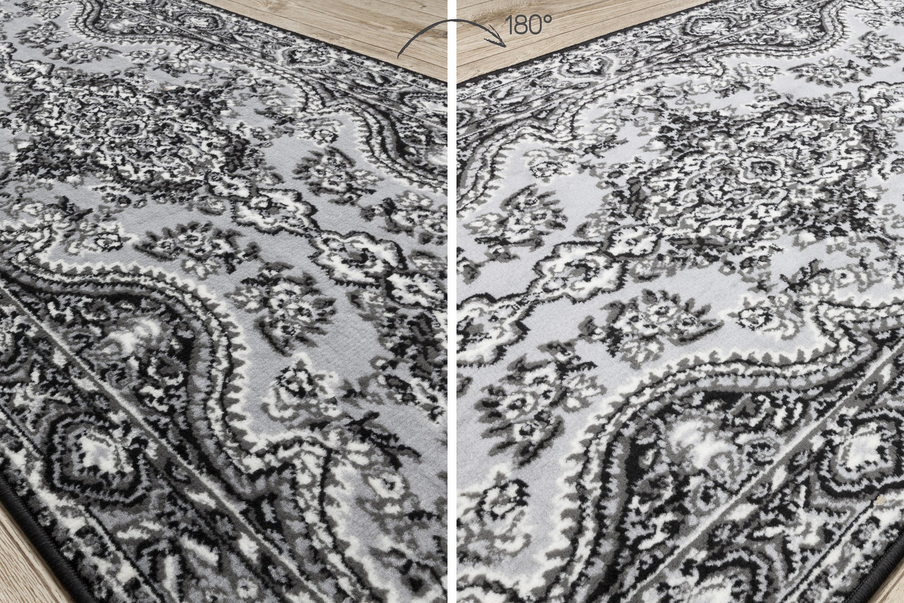 CHODNIK BCF MORAD Wiosna rozeta szary 90 cm 90x1300 cm - 3